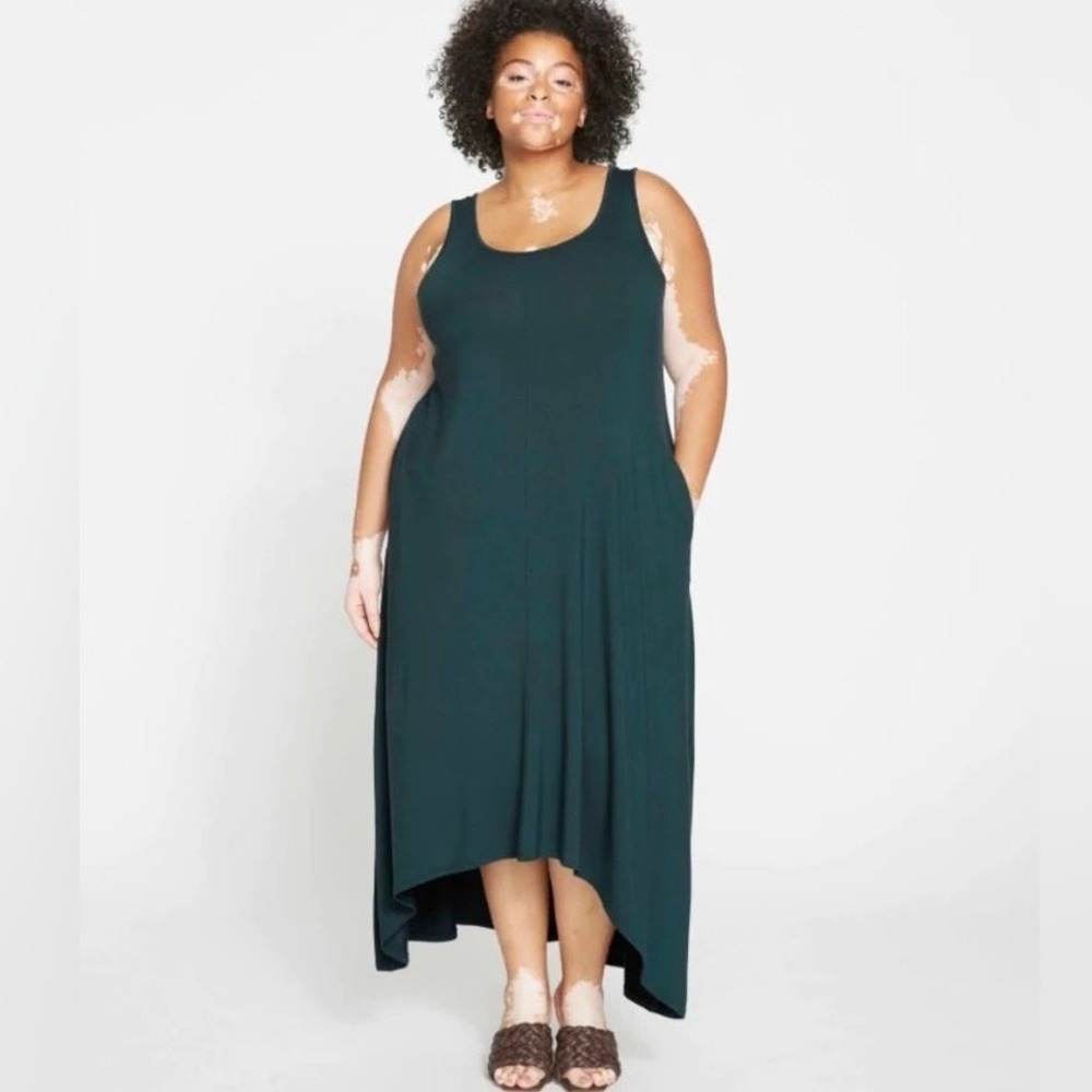 Universal Standard Athena Divine Jersey Hi Low Maxi Dress Deep Sea 4XL, 38 - 40